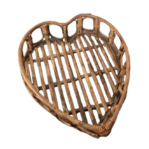 Heart Shape Rattan Basket