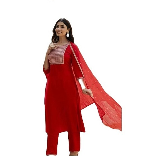 Salwar Kameez - Cotton Material, Customized Size, Multiple Colors | Intricate Embroidery, Breathable, Washable, No Fade, Full Sleeves