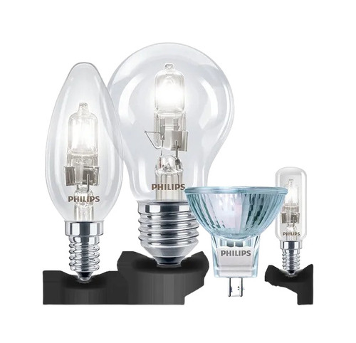 Halogen Light Bulb - Ceramic Body, White Color, Ip40 Rating | Energy Efficient, High Shock And Heat Resistance, Easy To Install