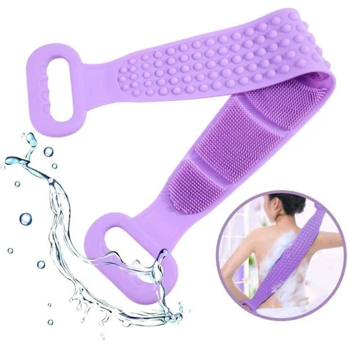 Silicone Bath Scrubber Belt - Soft Silicone Material, Gentle Exfoliation and Quick-Drying Design, Non-Slip Grip for All Skin Types
