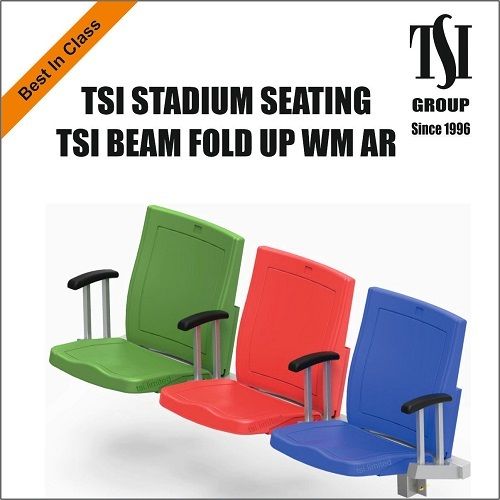 Tsi Beam Fold Up Wm Ar Stadium Seat - Material: Platic And Iron