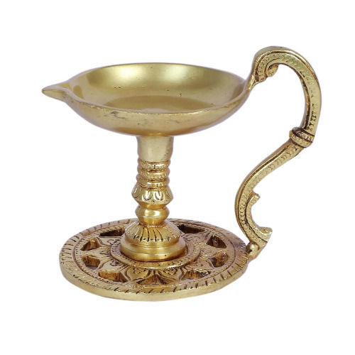 Brass Aarti Diya With Handle