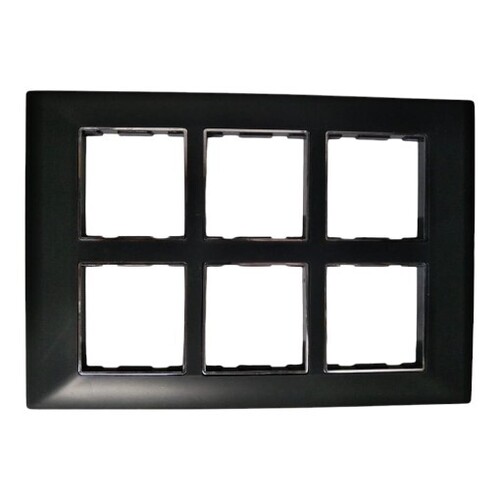 Modular Switch Plate - Polycarbonate, Standard Size, Black | Shock & Heat Resistant, IP54 Protection, Easy to Install, Wall Mount