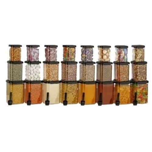 Plastic Storage Containers - 1 Liter Capacity, Lightweight and Portable with Screw Cap, Leak and Water Resistant Design