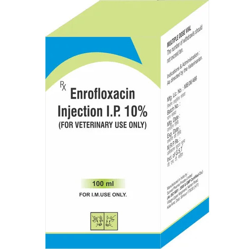 Enrofloxacin 100Mg Veterinary Injection - Ingredients: Animal Extract