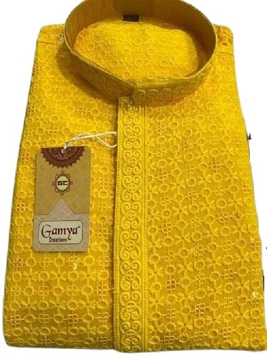 Mens Kurtas - Color: Yellow