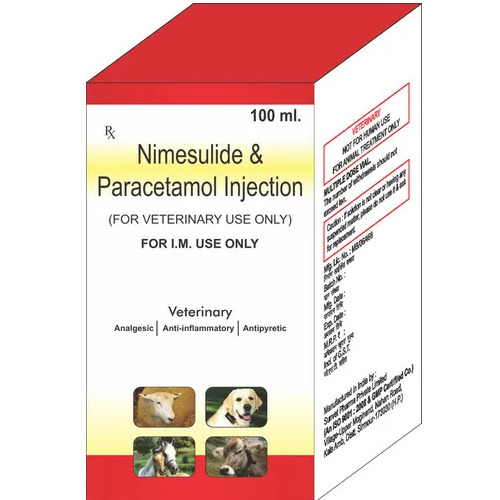 Nimesulide Paracetamol Veterinary Injection - Color: Yellowish