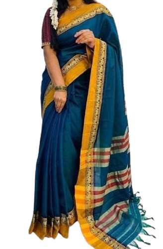 Handloom Saree - Cotton Silk Fabric, Multiple Colors | Artisan Craftsmanship, Unique Weaves, Sustainable Production, Cultural Richness