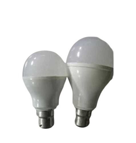 Led Bulb - Plastic Material, Round Shape, White Color, Electric Light Source | Sturdy Build, High Brightness, Ideal For Home, Office, Indoor & Outdoor Use