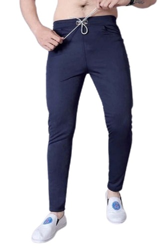 Men's Track Pants - Jacquard Polyester Cotton Blend Multiple Sizes S-XL | Moisture-Wicking Adjustable Waistband Lightweight Stylish with Side Pockets and Elastic Cuffs