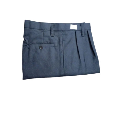 Blue Men Formal Trouser - Matty 340gsm, Regular Fit, Machine Washable | Breathable Fabric, Plain Pattern, Ideal for Formal Occasions