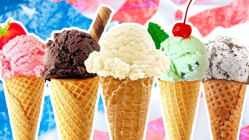 Ice Cream - 100% Pure Liquid, Eggless, Fruity Flavors, Color Variety, Chemical-Free, Preservative-Free, Rich in Calcium and Potassium