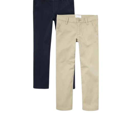 Men's Formal Trouser - Canvas Fabric Regular Fit Ivory White | Zipper Fly Four Pockets Machine Washable