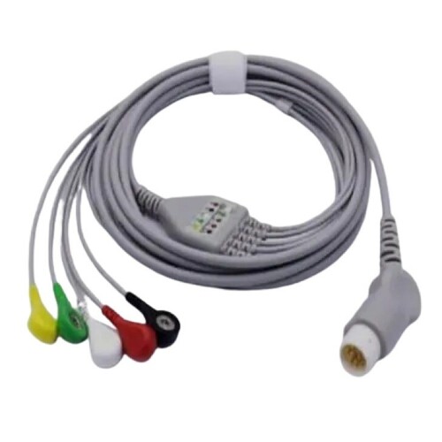 5 Lead Ecg Cables For Philips Monitor - Color: Gray