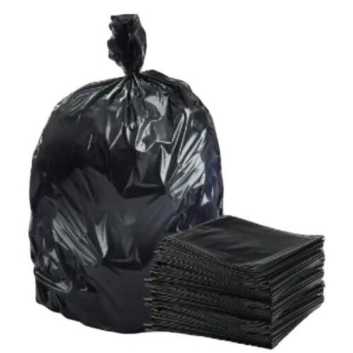 Plastic Garbage Bag - Tear Resistant, Various Sizes Available | Plain Black Design, Quality Standard Tested