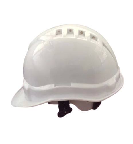 White Air Ventilated Helmet - Plastic Material, 60mm Diameter, White Color | Unisex, Open Face Design for Enhanced Safety and Comfort