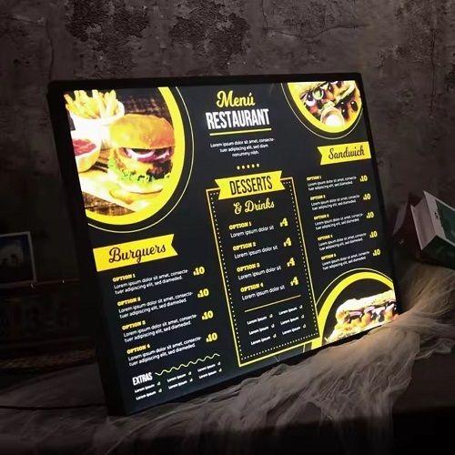 Acrylic Blockout Menu Sign Board