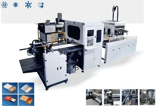 Automatic Box Making Machine - Durable Electric Design | High-Speed Production, Adjustable Dimensions, Automatic Gluing & Folding, User-Friendly Touch Screen Control