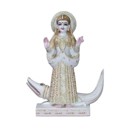 White Marble Maa Khodiyar Statue