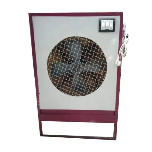 Desert Air Cooler - Steel And Iron 50L | White And Red Finish, Manual Cleaning, 150W Power Consumption