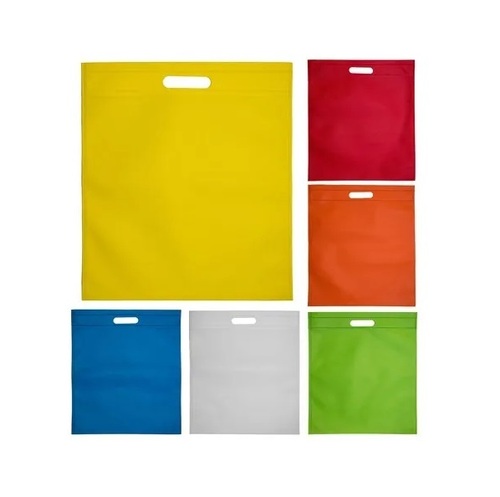 Non-Woven D Cut Bags - Standard Size 8x10 to 16x21 inches | Eco-Friendly, Lightweight, Disposable Carry Bags Available in Various Colors, Easy to Carry