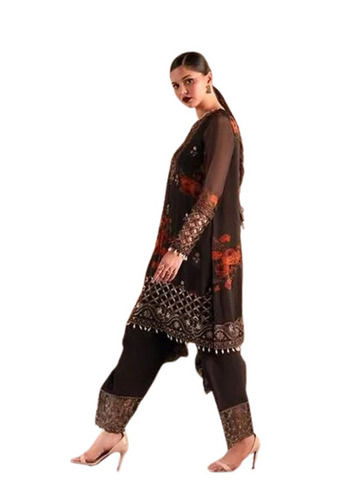 Pakistani Lawn Suit - Fabric Type: Chiffon