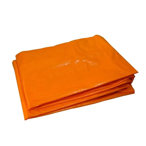 180 GSM Orange Plastic Tarpaulins - Polypropylene, Standard Design, UV Resistant, Lightweight, Tear and Puncture Resistant, Waterproof, PE Laminated