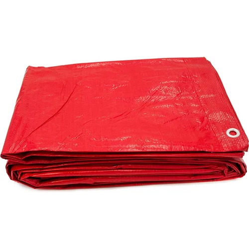 220 GSM Plastic Tarpaulins - PE Laminated, Red Color | UV Resistant, Lightweight, Tear & Puncture Resistant, Waterproof, Woven Design