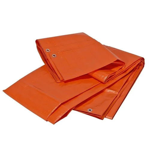 240 GSM HDPE Tarpaulins - Water-Resistant, UV-Proof, Orange | Tear and Puncture-Resistant, Lightweight with Reinforced Edges