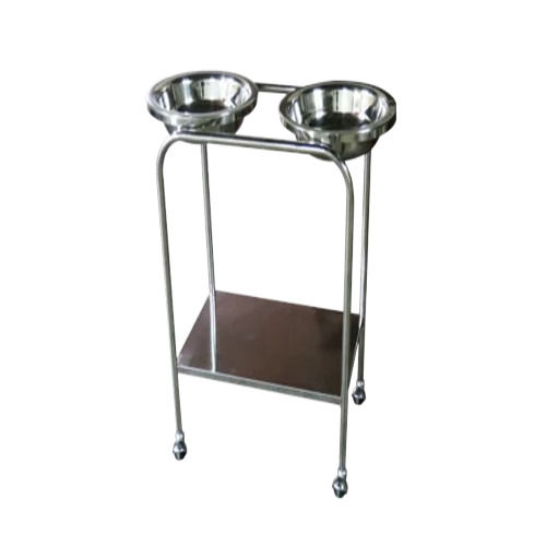 Double Bowl Stand - Color: Silver