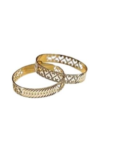 Gold Plated Bangles - Color: Golden