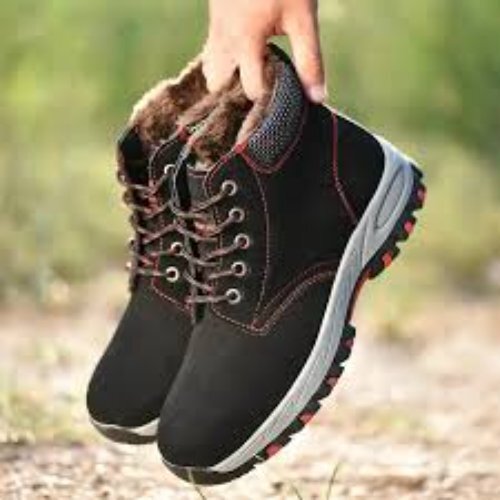 Safety Shoes - Horse Leather, Sizes 5-11, Color: Black | PU Insole, Leather Outsole, Men's Buckle Shoe Style, Warranty Included