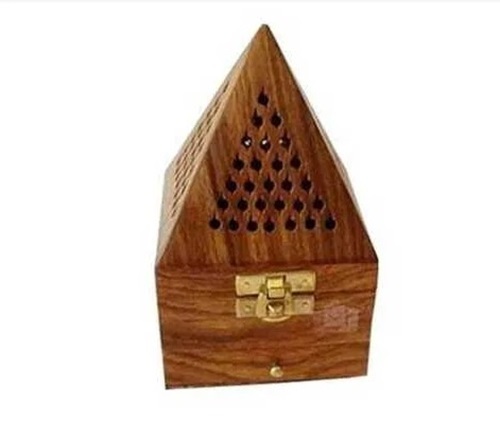 Wooden Incense Burner - 5 Inches High, 150 gm Weight | Jasmine Fragrance, 8 cm Handle, 100% Natural Bamboo Stick