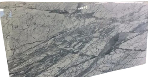 Grey Marble - Rectangular Cloudy Grey Marble Slab Multi-size Options For Ceiling Tiles Square Edge Pattern Glossy Glass Finish