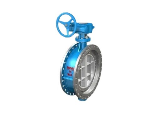 Flanged Butterfly Valve - Color: Silver And Blue