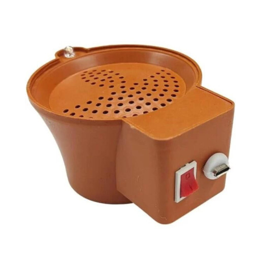 Gayatri Mantra Musicial Electric Diya - Color: Brown