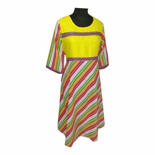 Achkan Cotton Kurti - New, 100% Cotton, Multicolor, Light Weight & Breathable, Ladies Casual Wear, 3/4th Sleeve, Available in L, M, S, XL