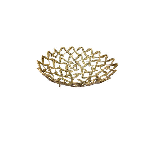 Brass Bel Leaf Basket - Finishing: Polishing