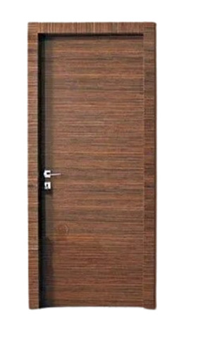 Laminated Door - Solid Wood, 7 Feet Size, Brown Color | Finished Surface, Left Lock Handle Position, Teak Wood Type