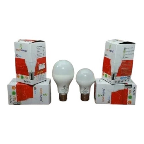 LED Wall Bulb - Energy Efficient Plastic Dome Light, 220V White Color | Easy to Install, High Shock and Heat Resistance, 1-Year Warranty