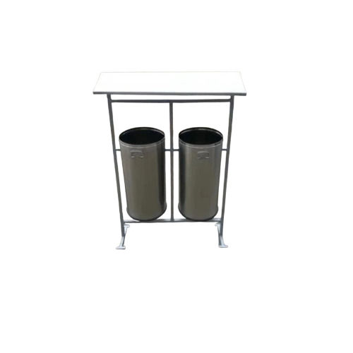 Stainless Steel Dustbin - 110L, 30x12 Inch Silver Cylindrical Design | Open Top Office Usage