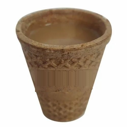 Edible Tea Cup - Eco-Friendly Biodegradable Chocolate Flavor Crispy Cup, Lightweight Round Design for Hot Beverages, Customizable Shapes and Colors