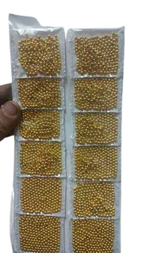 Golden Moti Beads - Natural Pearl, Round Shape, Sizes 3-6mm | Gold Color, Imagination & Creativity Feature