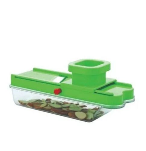 Plastic Kitchen Vegetable Chopper - Color: Green And Transparent