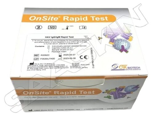 Onsite Hav Igg/Igm Rapid Test Kit - Operating Type: Manual