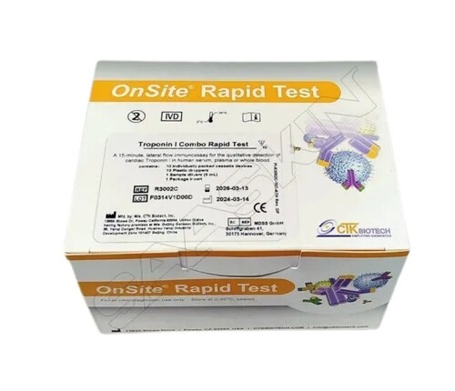 Onsite Troponin I Combo Rapid Test Kit - Operating Type: Manual
