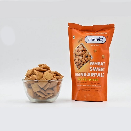 Wheat Sweet Shankarpali - Low Fat, Hygienically Packed | Rich Taste, Quality Tested, Timely Delivered