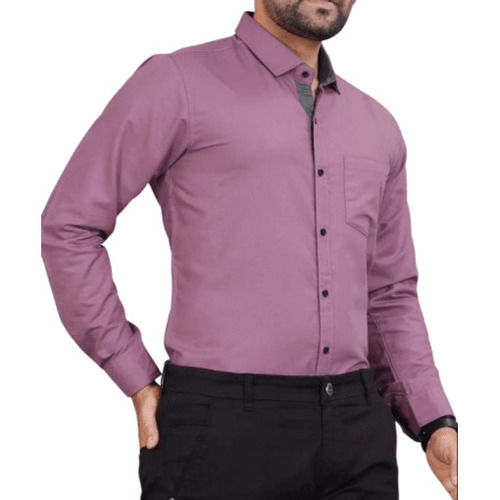 Mens Formal Shirts - Regular Fit, Full Sleeves, Purple Color | Breathable, Quick Dry, Anti Wrinkle, Machine Washable