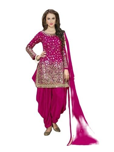 Semi-Stitched Patiala Suits - Color: All