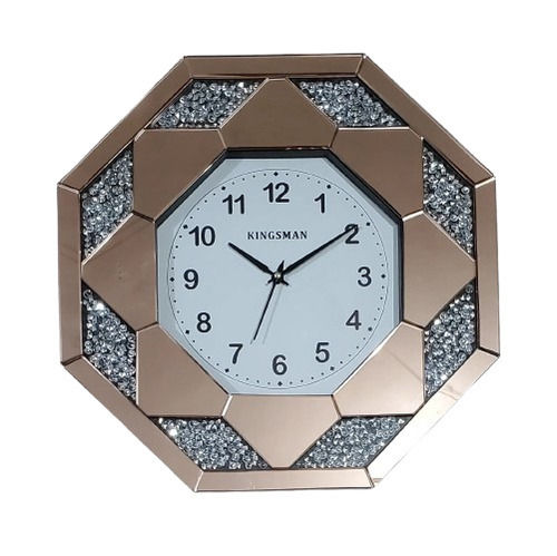 Mirror Wall Clock - Color: Rose Gold